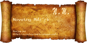 Novotny Márk névjegykártya